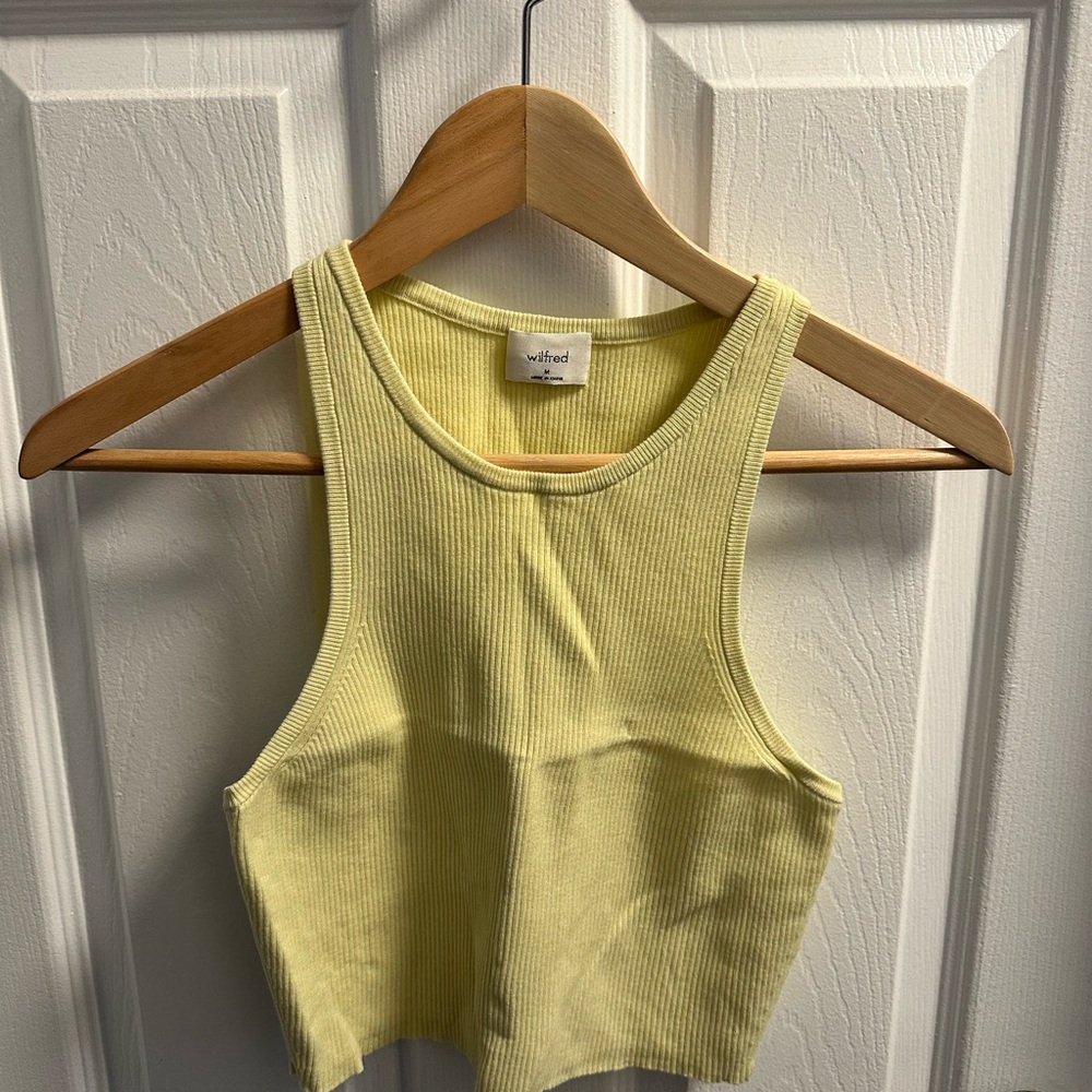 Wilfred Light Yellow Ribbed Tank Top